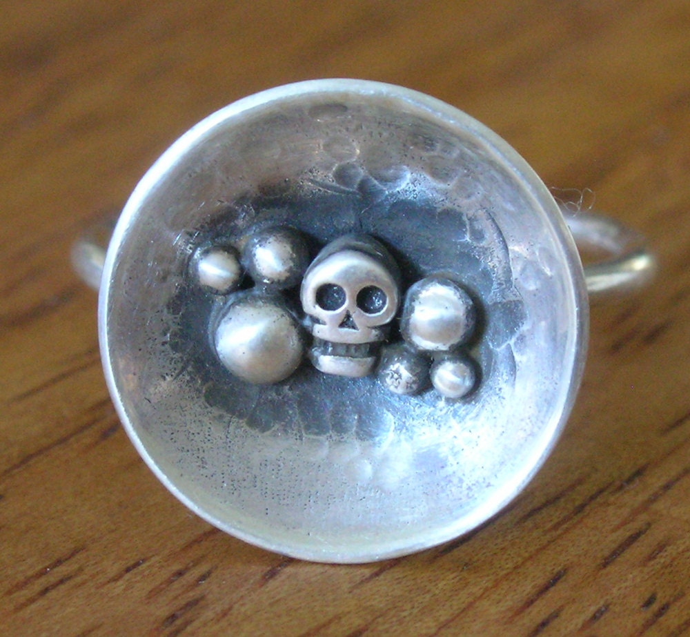 Sterling Silver Skull Ring size 7