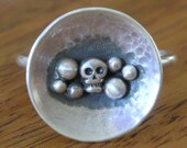 Sterling Silver Skull Ring size 7