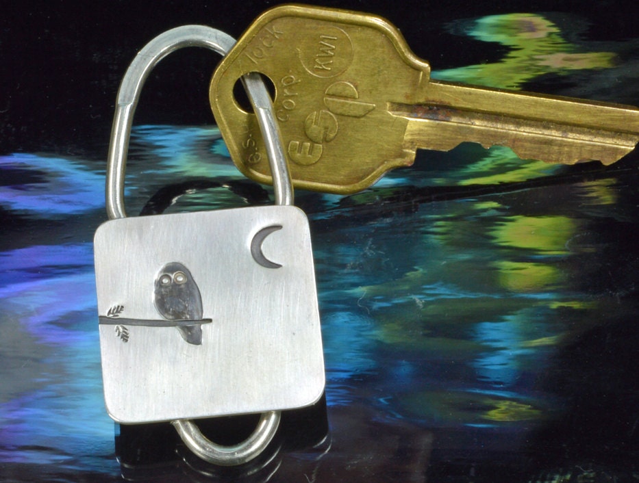 Key Ring- Owl and Moon