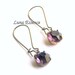 Purple Amethyst Rhinestone Dangle Earrings