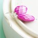 Beaded  Earrings - Fuschia and SIlver