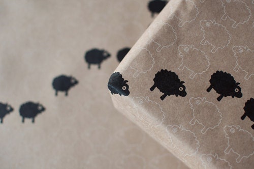 3 Sheets Bah Bah Black Sheep - Wrapping Paper