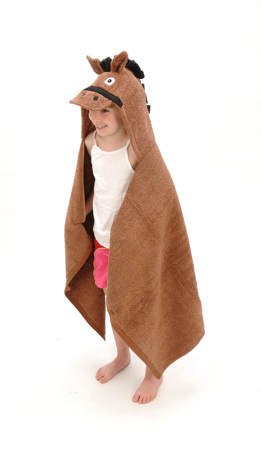 Handmade horse hooded towel