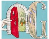 G is for Garden- 9x7.5 Wonderland Alphabet Print