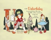 U is for Unbirthday- 9x7.5 Wonderland Alphabet Print