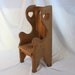 RESERVED for Jessica Casbolt Vintage Wood Doll Chair Heart Cutouts