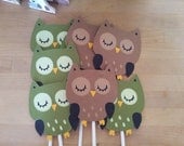 12 Owl Cupcake Toppers