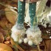 jiajiadoll hand-knitting mohair white pompom short shoe cover leg warmers fit momoko and blythe