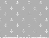 Sarah Jane for Michael Miller, Out to Sea, Anchors Away in Gray DC5627 - 1/2 Yard