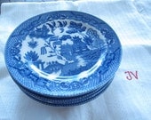 Blue Willow butter plates