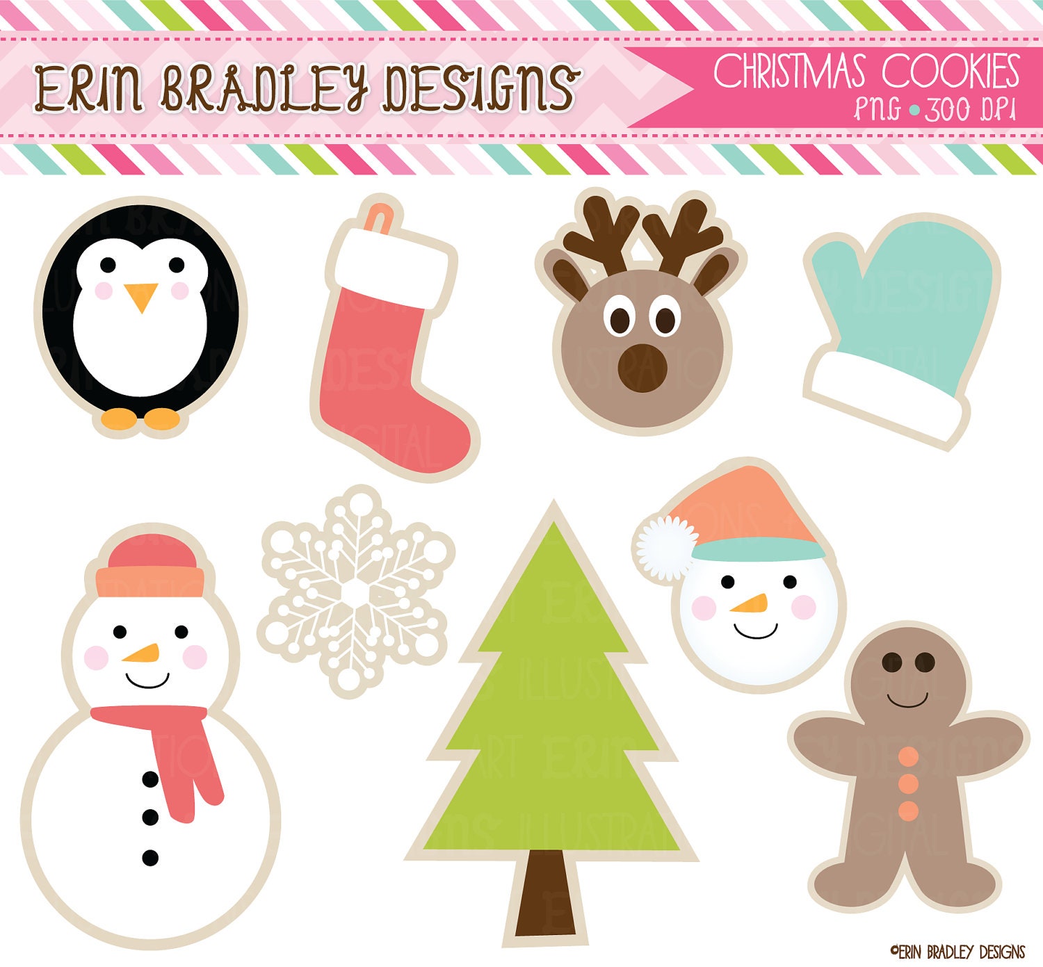 Christmas Cookies Holiday Clipart Clip Art Personal & Commercial Use Il_170x135