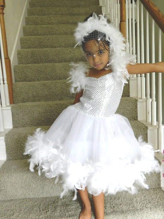 White Swan Princess Costume for Little Girl