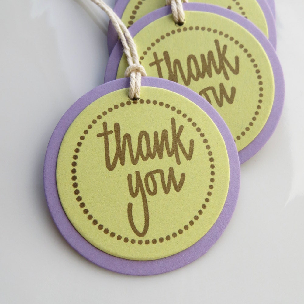 Thank You Tags - Set of 6 - Custom Colors Available - Thank You Favor Tags Birthday Party Thank You Il_170x135