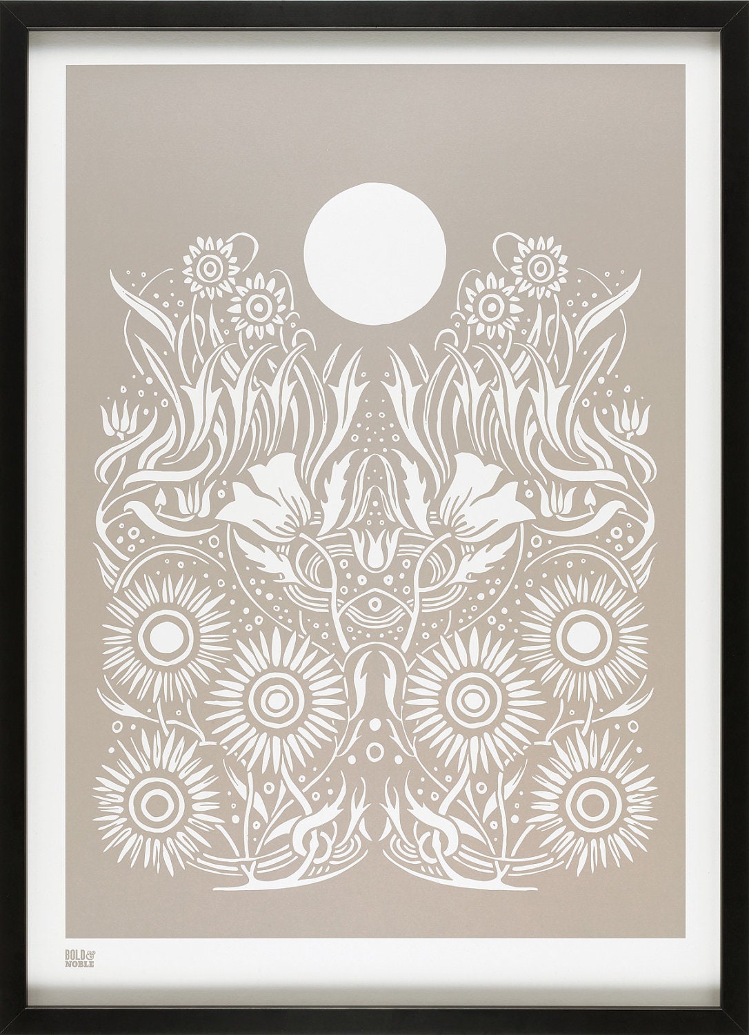 Moonlight in Warm Stone - decorative screen print