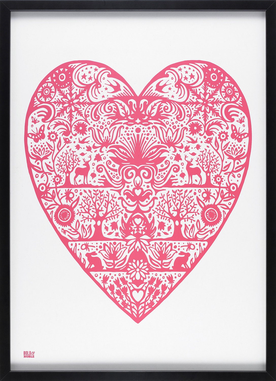 My Heart in Raspberry Sorbet - decorative screen print