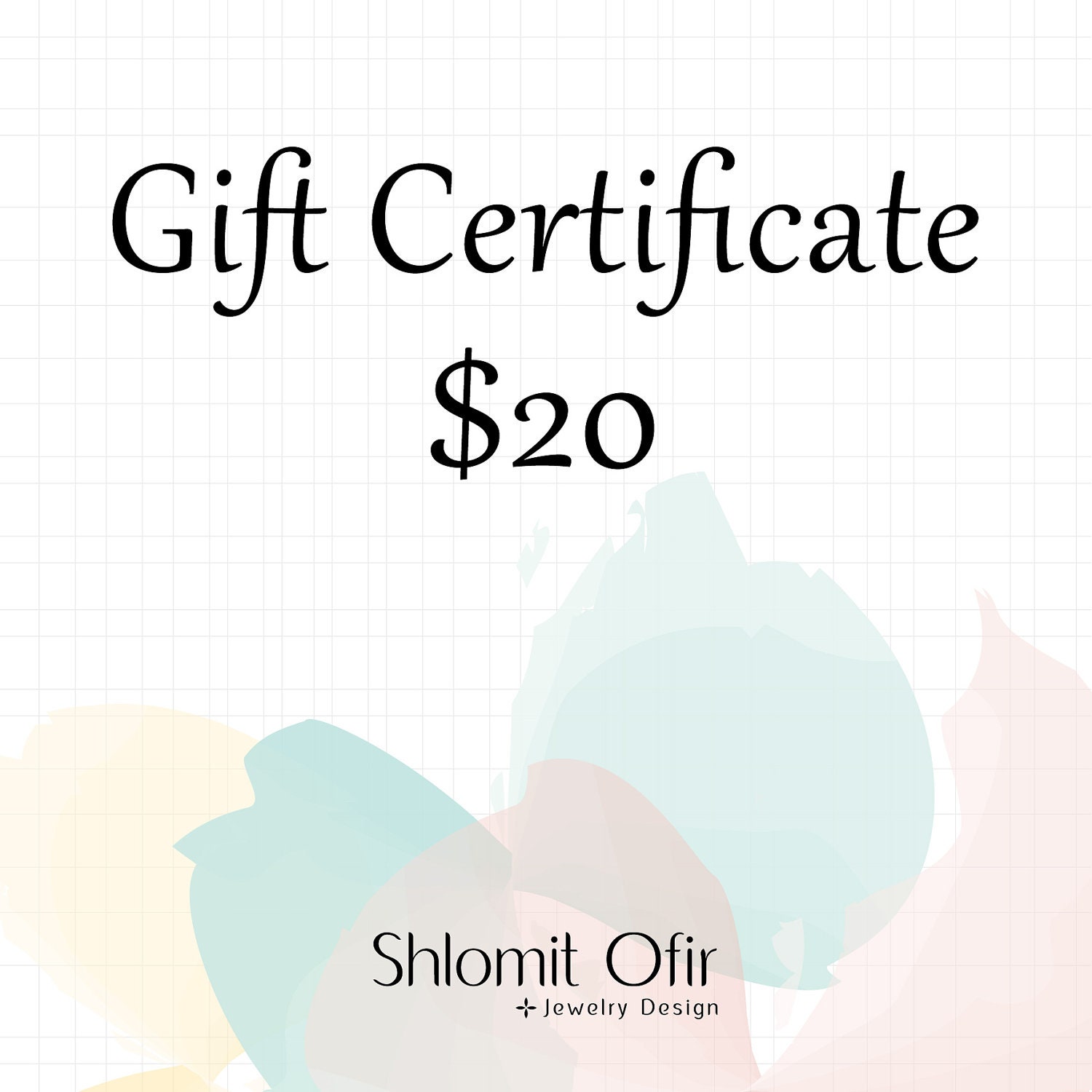 20 Gift Certificate, holiday gift