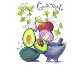 Guacamole Fine art print 8x10 Kitchen Art