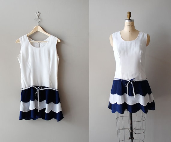 1960s dress / 60s mini dress / Nautical Mile