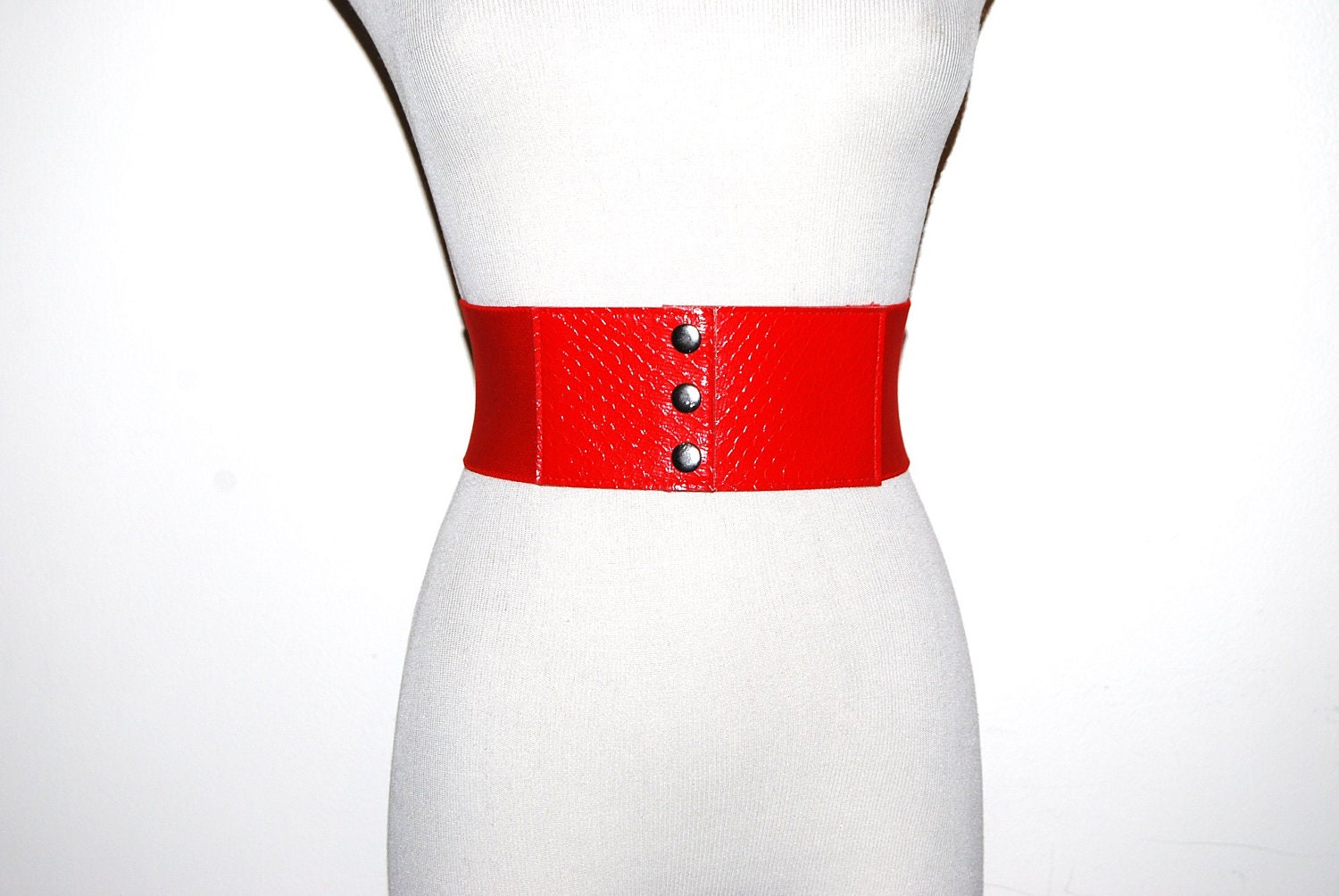 Vintage Red Wide Belt