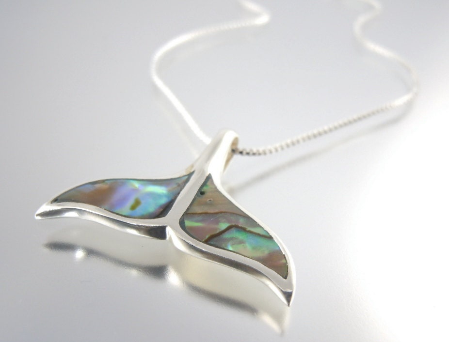 Abalone Whale Tail Necklace