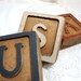 Vintage Blocks USA  Red White Blue Cottage Chic Decor Primitive