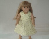 SALE American Girl Doll Clothes -- Blue and Yellow Floral Tea Party Dress