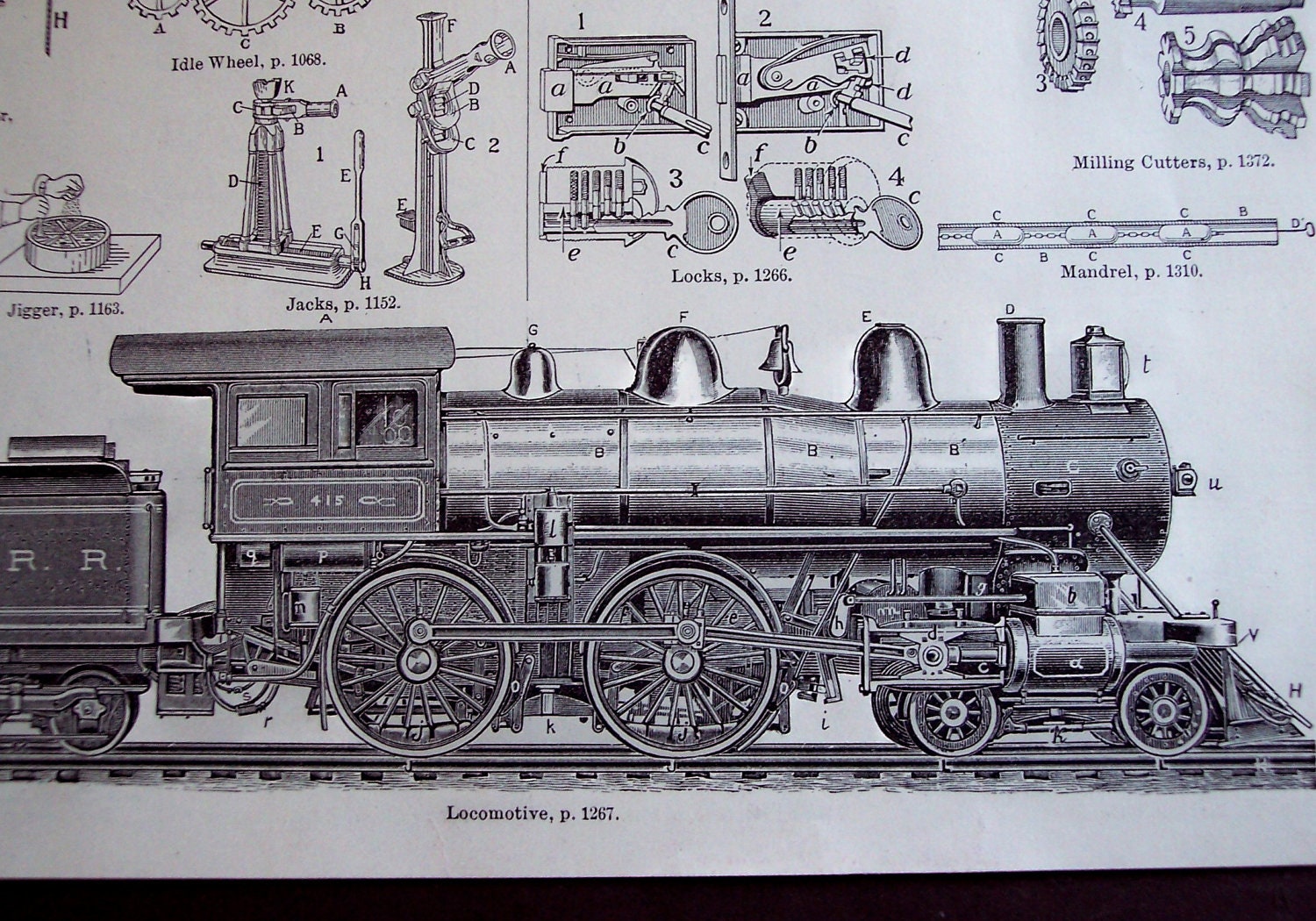 Vintage Mechanical Devices print 1909 by moosehornvintage on Etsy