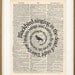 Blackbird, Song Lyrics, The Beatles, Music, Art Print, Vintage Dictionary, Book Page, Spiral Word, Typography