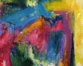 Sidewinder GICLEE ART PRINT 11 x 17 Abstract landscape pink orange yellow
