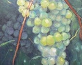 Daily Painting, Fruit, Still Life, "In the Vineyard" 9x12, Original Oil Painting