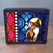 Stained Glass Cat Saint - Stained Glass Cat Light Box - Tuxedo Cat
