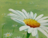 Daisy on Green - Original Acrylic Painting