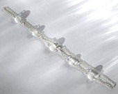 Chunky White Beaded Choker Necklace - mizufusion