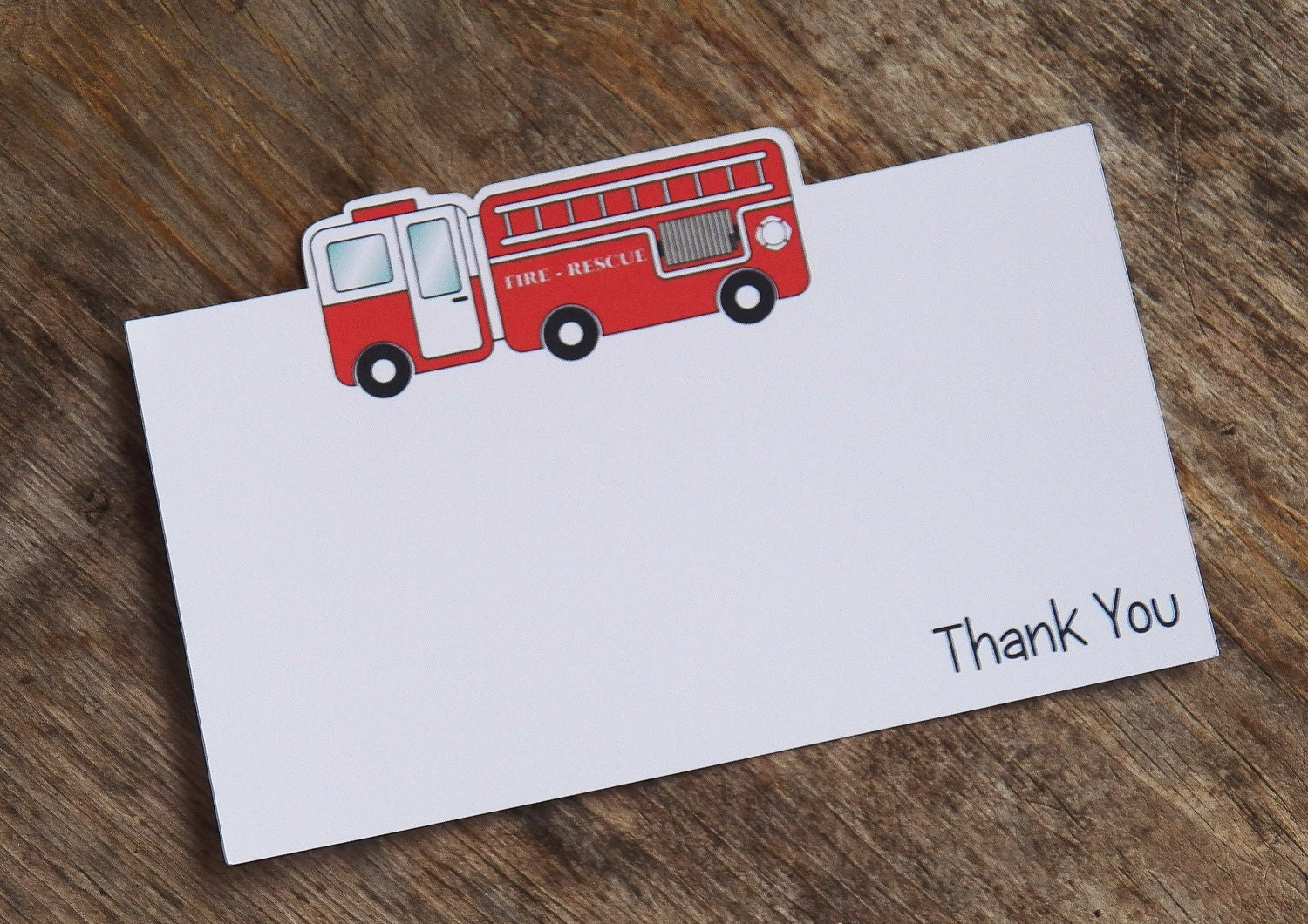 Fire Truck Party - Set of 8 Fire Truck Thank You Notecards by The Birthday House Il_170x135