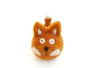 Fox Toy Needle Felted Christmas Gift, Wool Waldorf Toy, Woodland Animal Critter Natural Toy, Soft Plush, Rusty Red