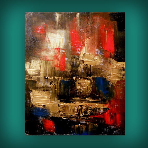 knife painting metallic gold texture impressionist abstract painting 11 x 14