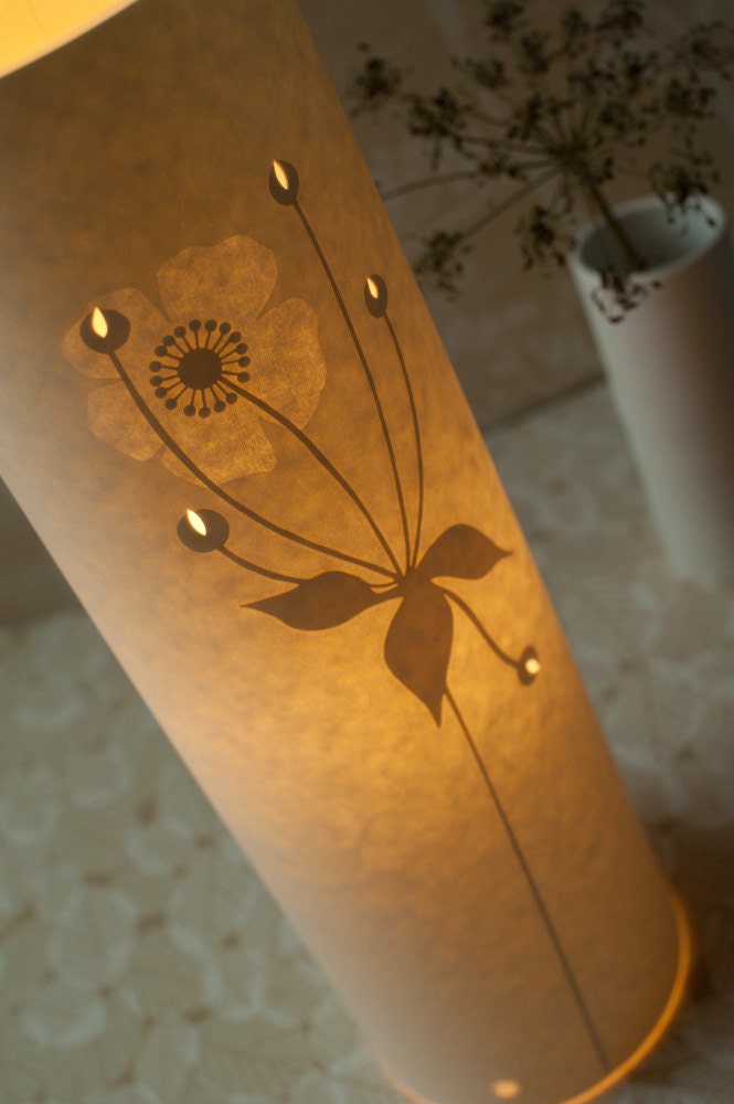 Tall Japanese Anemone Table Lamp