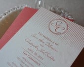 Wedding ceremony programs in tea length format, set of 50