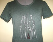 Gnome Mushrooms T Shirt  Forest Green
