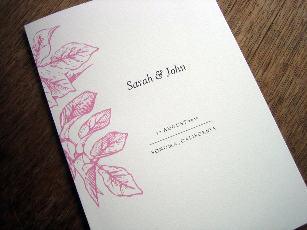 Ceremony Program - Floral