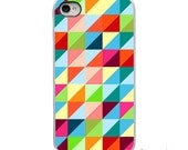 Triangle Square Pattern with White or Black Sides iPhone Case - IPhone 4, 4s, 5 Hard Cover - Fun Bright Art Unique Trendy - artstudio54