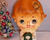 So Adorable Vintage Christmas Lipper Mann Flat Angel Figurine