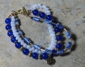 Blue Jade Beaded Bracelet