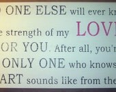 strength of my LOVE for you, Baby, Mom to be, Nursery, Distressed, Shabby, Large, Sign