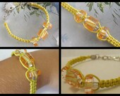 Macrame' and Beaded Bracelet