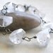 Rough Cut Crystal Quartz Bracelet, Clear Quartz Bracelet, Rustic Bracelet