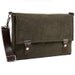 15" MacBook Pro Retina messenger bag with leather strap - dark brown herringbone