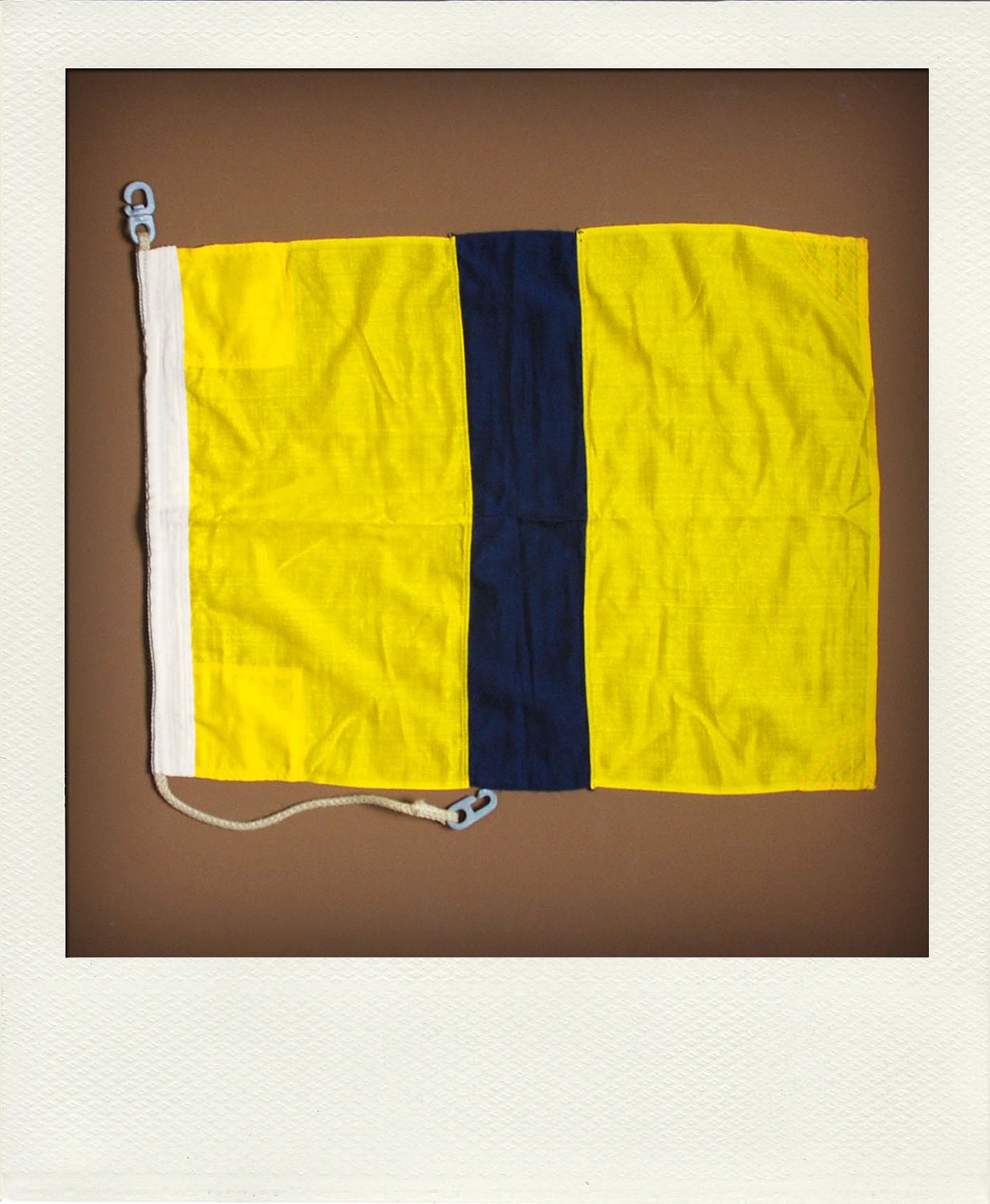Vintage Circa 60s German Wool Bunting Colorful Nautical Navy Flag - Number 8