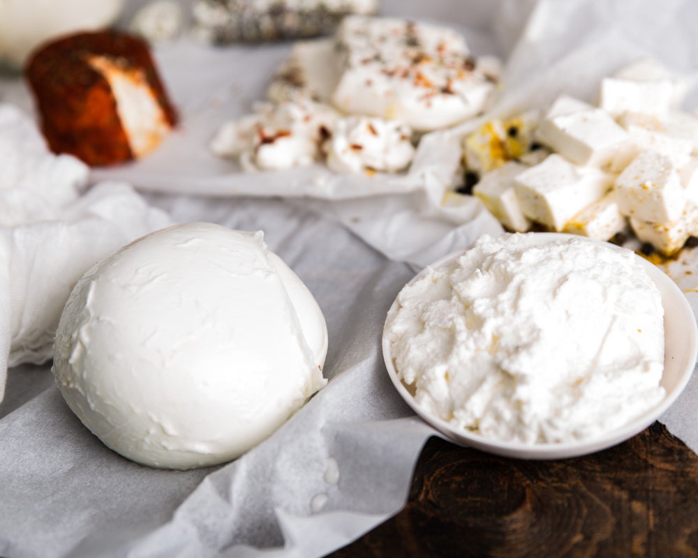 Deluxe DIY Cheese Kit, Make Mozzarella, Ricotta, Crumbly Goat Cheese, Creamy Chevre, Paneer, Queso Blanco- 30 batches