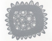 On Sale -  Shine, Hand Printed in Beautiful Sparkly Silver Ink